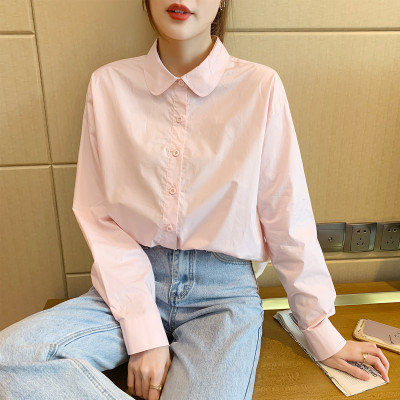 [3件8.5折75.7元,叠加优惠券]唐狮秋季新款女翻领长袖衬衫时尚休闲百搭通勤潮流气质上衣