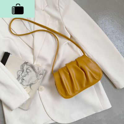 2020新款韩国小众马鞍包女云朵包白色包包单肩斜挎韩版简约仙女潮NEW LAKE女斜挎包