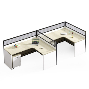 文灵办公桌办公室职员桌2/4/6人办公家具屏风隔断电脑办公桌椅组合[工厂现做 7天内发货]