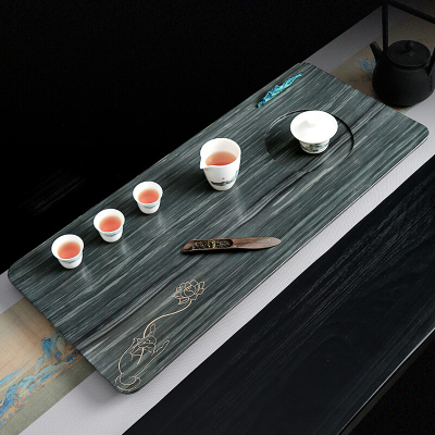 凯斯唯嘉原石茶台轻奢简约现代石头茶海禅意绿玉石茶盘天然整块家用默认颜色