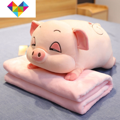 可爱小猪毛绒玩具公仔大号女生抱着睡觉抱枕床上陪你睡抱枕送女孩御蓝锦