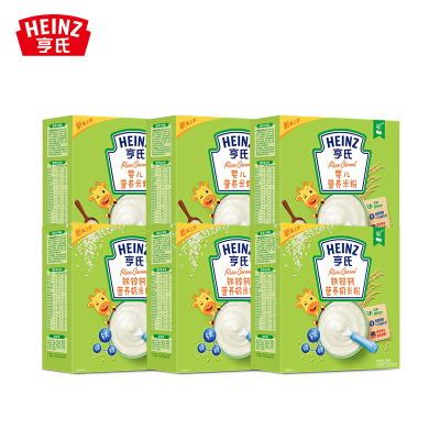 亨氏(Heinz)营养米粉组合装325*6盒（铁锌钙325g*3+婴儿营养米粉*3）婴儿米粉宝宝辅食米糊新老包装随机