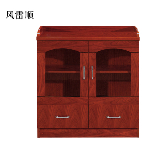 风雷顺胡桃色餐边柜简约茶水柜二门800*400*860