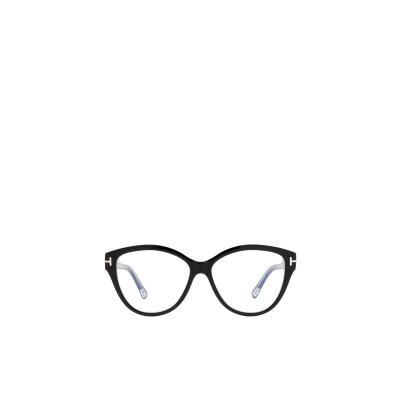 汤姆福特(Tom Ford)女士全框平光镜透明镜片时尚百搭配饰徽标日常 黑色