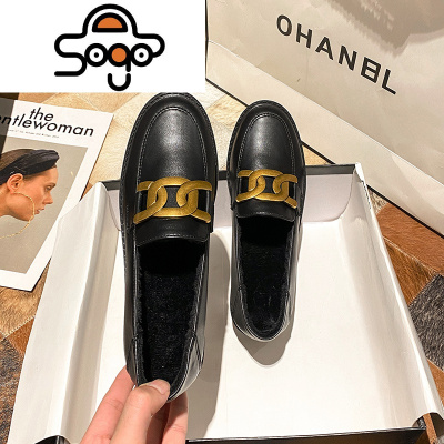 七色王国平底小皮鞋女2020秋冬新款时尚英伦风日系复古一脚蹬乐福单鞋女休闲鞋