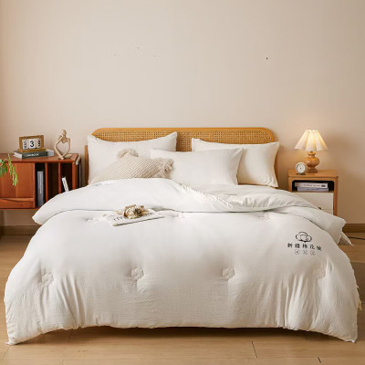 悠梦嘉居 新疆原棉棉花被 原本色 水洗棉面料棉花填充秋冬双人被 200*230cm YB-14232