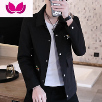 七斓秋季外套男韩版修身潮流男士休闲夹克帅气上衣服2023新款男装