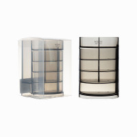 晨光 M&G 黑透四层组合型塑胶笔筒 ABT98447 长83mm宽83mm高125mm 个