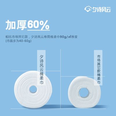 弗星洗脸巾一次性纯棉加厚卷筒式卸妆化妆棉柔巾洗面巾擦脸巾洁面巾