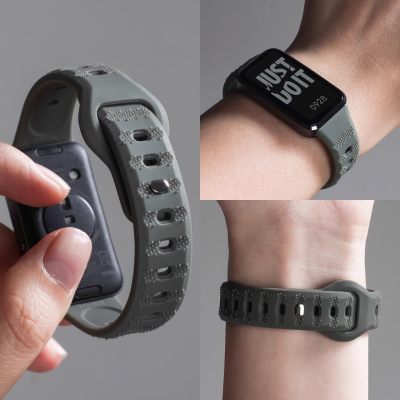 适用于华为手环9表带11新款10nfc陶瓷款band8粒面硅胶腕带智能运动HUAWEI十九八代替换手带手带男女透气配件