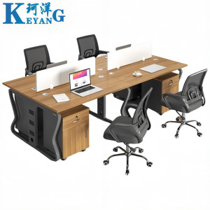 珂洋 屏风办公桌 四人位含柜椅 套