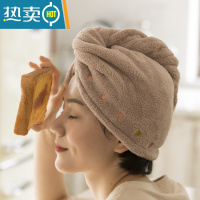 敬平干发帽吸水浴帽洗头发速干毛巾包头女加厚儿童长发擦头巾 爱心粉