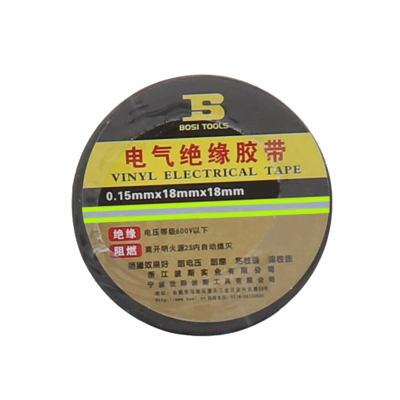 波斯(BOSI) 荧光系列电气绝缘胶带 0.15mm×18mm×18m黑 卷