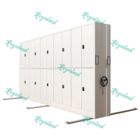 洛诗莲 手摇密集架移动档案柜钢制轨道密集柜 一列5组