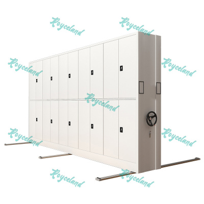 洛诗莲 手摇密集架移动档案柜钢制轨道密集柜 一列5组