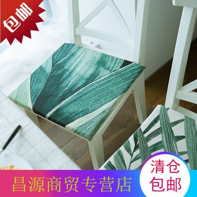 吾货北欧布艺办公室凳子学生电脑椅坐垫椅垫方形餐桌垫汽车座垫