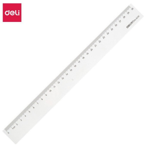 得力(deli)30cm办公通用直尺考研高考中考测量绘图尺子办公用品6230开学文具
