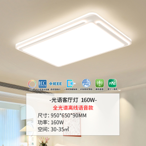 雷士照明吸顶灯2025新款主客厅灯智能卧室简约灯具全屋套餐白色