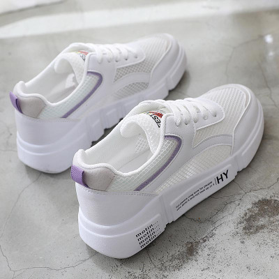 ailongka2021夏季新款女鞋子透气小白鞋女学生女士休闲鞋韩版百搭平底女士运动鞋轻便舒适旅游鞋女网面鞋