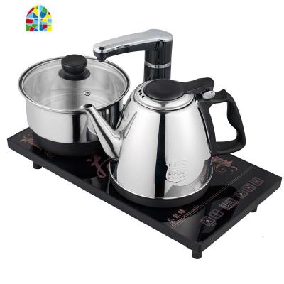 自动上水电热水壶套装家用抽水茶台烧水壶一体茶桌嵌入式泡茶专用 FENGHOU 经典半自动[304款]水柱手动旋转