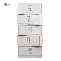 衡臣钢制文件柜档案柜财务凭证柜带锁储物柜铁皮柜书柜分五节文件柜