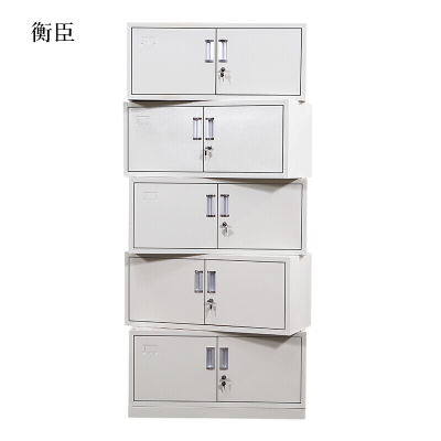 衡臣钢制文件柜档案柜财务凭证柜带锁储物柜铁皮柜书柜分五节文件柜