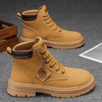 新款男士经典大靴防滑耐磨户外徒步靴高帮厚底系带工装靴子