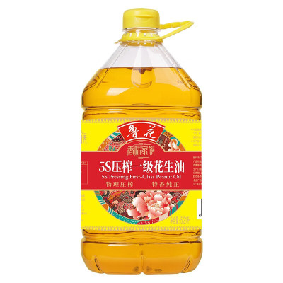 鲁花 香味家族系列5S压榨一级花生油 花生油 物理压榨 5.21L*1