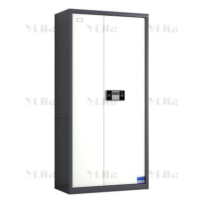 翌嘉 钢制保密柜密码文件柜保密档案资料柜 灰白套色通门电子锁