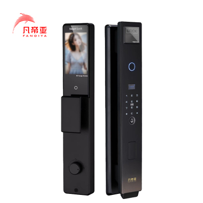 凡帝亚智能门锁FDY-C21 3D人脸识别掌纹解锁电子猫眼主被动可视对讲远程开锁