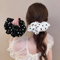 2024新款网红波点大肠发圈气质优雅发绳大肠圈扎马尾头绳发饰女送女朋友老婆情人节七夕生日礼物