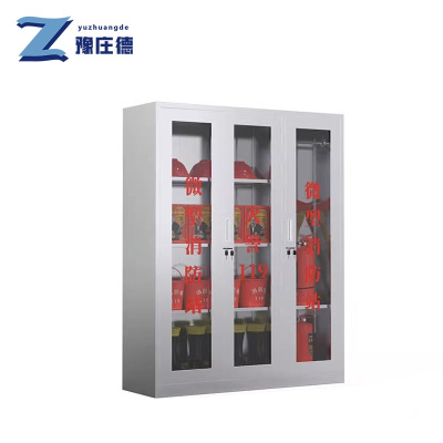 豫庄德不锈钢消防柜三门台