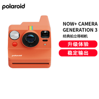 宝丽来POLAROID NOW+第3代胶片相机黑色便携72*86mm相纸即拍即得内置充电锂电珊瑚橙色