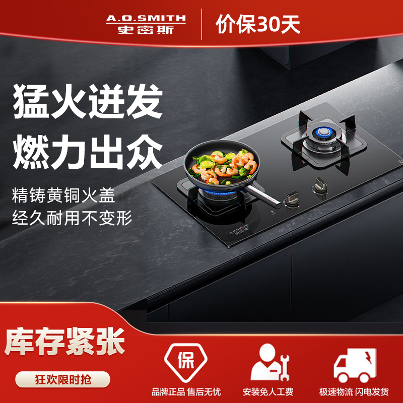 AO史密斯大火力燃气灶JZT-V2B2S