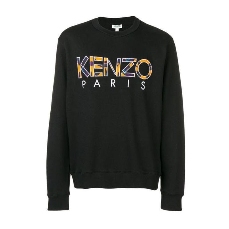 高田贤三(Kenzo)全棉套头衫男黑色logo款宽松舒适长袖运动卫衣
