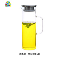耐热防爆玻璃水壶ins风大容量家用冷水壶果汁壶凉水壶凉水杯套餐 FENGHOU Ler玻璃方杯(Delicious)