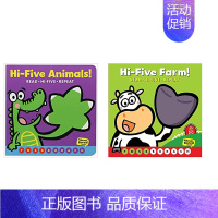 [正版]英文原版绘本Hi-Five击掌吧系列2册 Animals动物/Farm农场 低幼儿童英语启蒙认知绘本 宝宝撕不烂