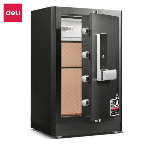 得力4117G指纹密码保险柜H710(黑色)(台)高71CM