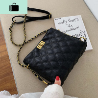 网红小包百搭洋气菱格链条包女斜挎包2019流行包包水桶包女单肩包NEW LAKE女士单肩包