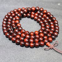 厂家直销犀牛角紫檀手链108颗佛珠文玩手串男女木质念珠红木沉水送女朋友老婆情人节七夕生日礼物