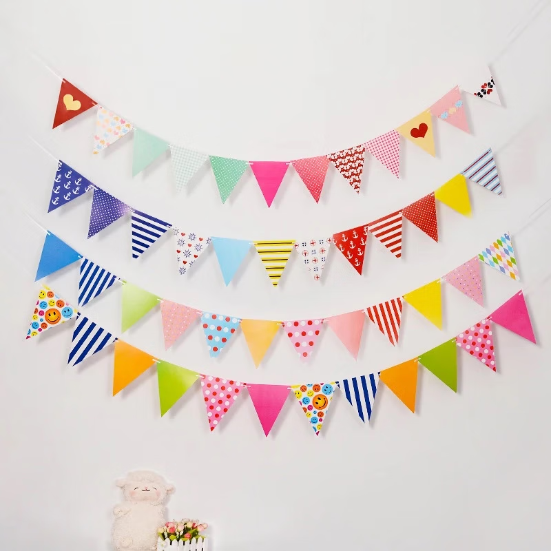 东之天地 派对房间装扮三角旗装饰布置吊旗