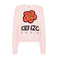 高田贤三(Kenzo)女运动长袖毛衣圆领棉质舒适百搭配色显瘦休闲套