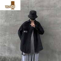 YANXU机能风衬衫男长袖网红ins潮牌百搭学生宽松美式日系工装外套