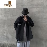 YANXU机能风衬衫男长袖网红ins潮牌百搭学生宽松美式日系工装外套