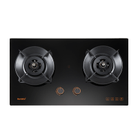 Haotaitai家用燃气灶JZT-X409 5.2kW大火力左右双灶智能防干烧安全灶可调底壳保洁铝炉头精铜燃烧器天然气