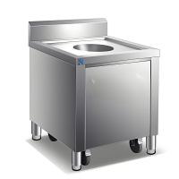 瑞宇304不锈钢餐厅食堂残食柜/900*800* 850+150mm(钢板厚1.0mm)