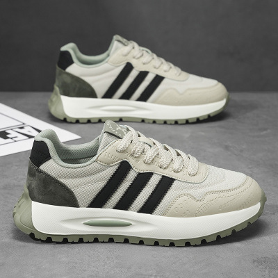 秋季上新潮流复古风百搭休闲跑步运动阿甘鞋时尚潮流透气浅口男鞋