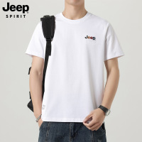 Jeep spirit短袖T恤男士2025夏季新款薄款宽松圆领体恤半袖上衣服