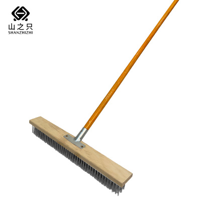 山之只 不锈钢丝洗地刷 50cm地刷 把