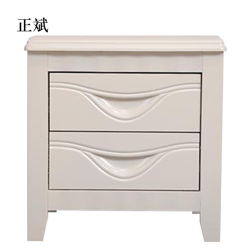 正斌床头柜简约现代卧室床边储物柜升级款白色50*41*50cm